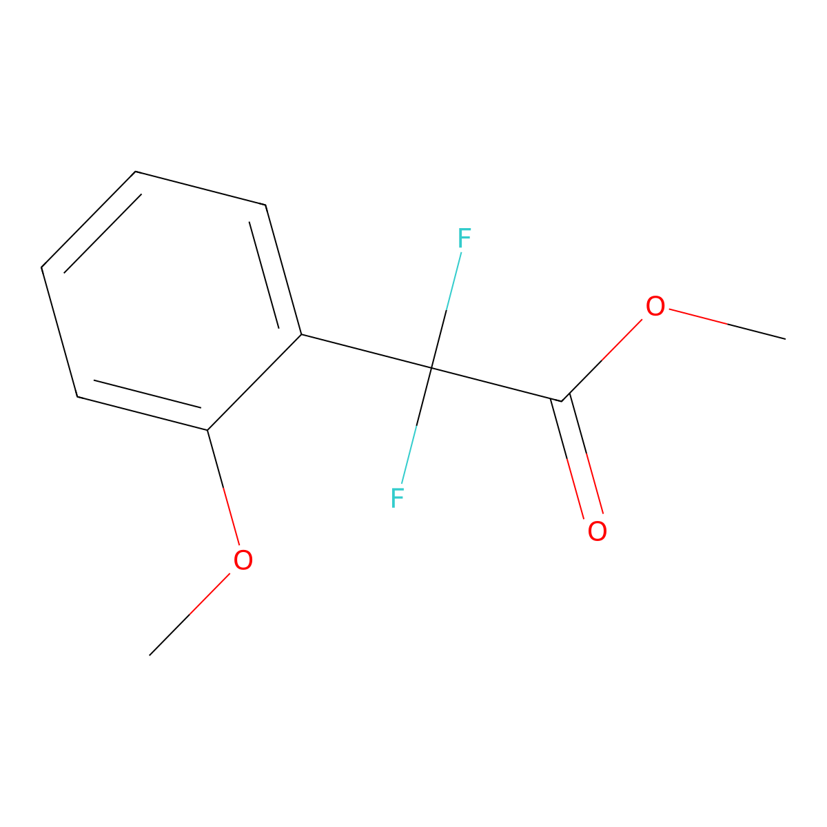 Methyl 2,2-difluoro-2-(2-methoxyphenyl)acetate molecular structure, CAS 1780907-78-9