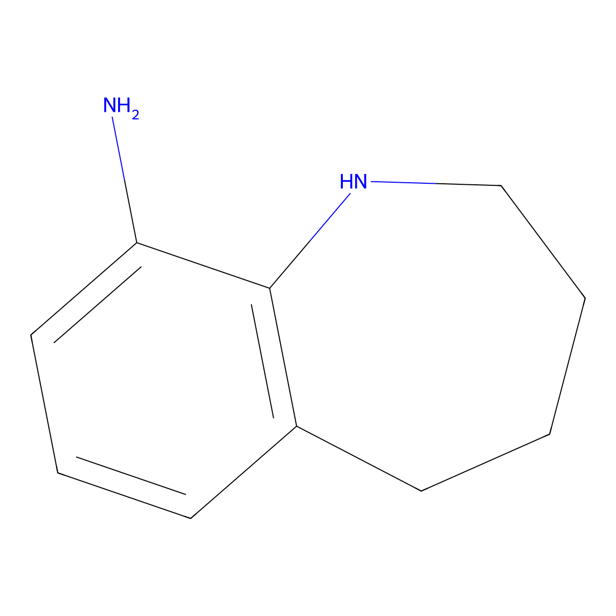 2,3,4,5-tetrahydro-1H-1-benzazepin-9-amine molecular structure, CAS 1780911-57-0
