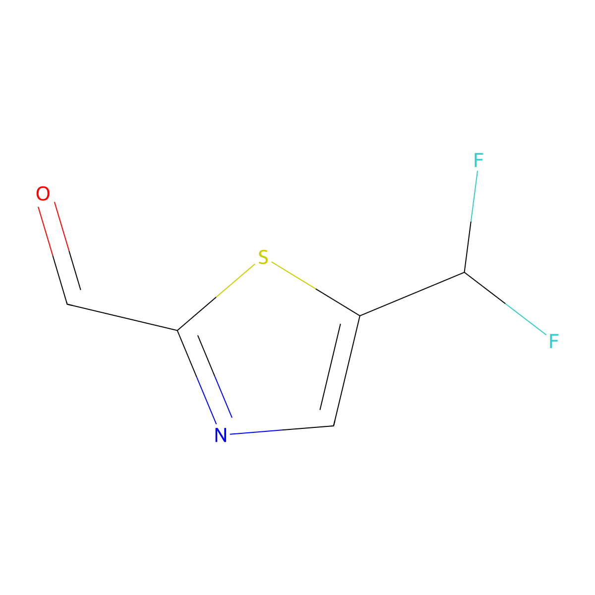 5-(Difluoromethyl)-1,3-thiazole-2-carbaldehyde molecular structure, CAS 1780912-17-5