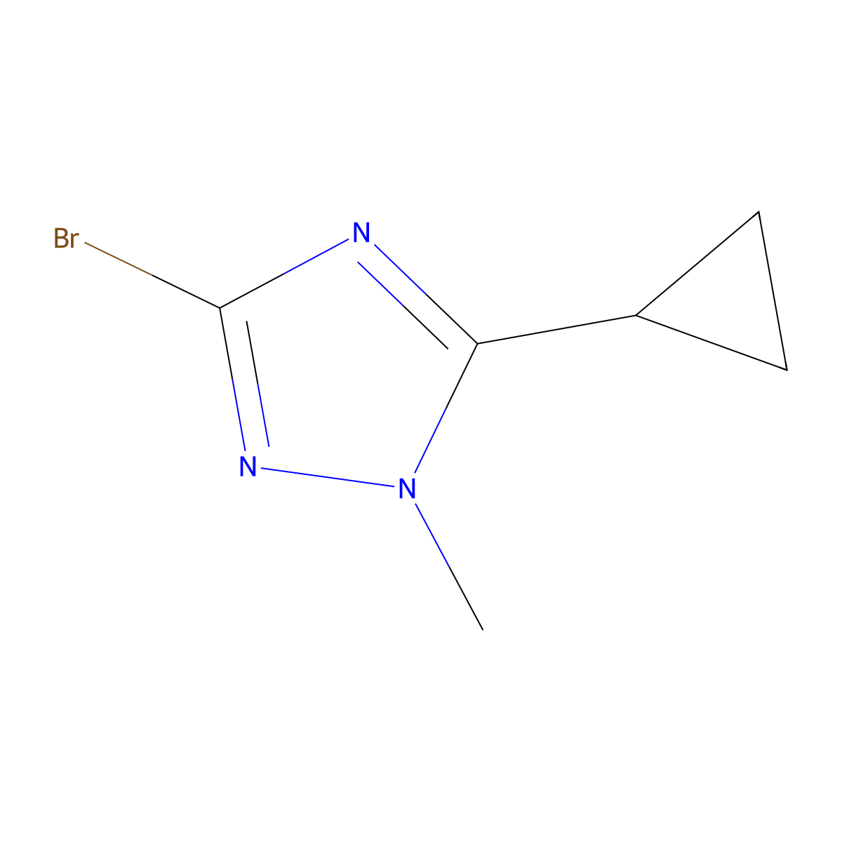 3-Bromo-5-cyclopropyl-1-methyl-1H-1,2,4-triazole molecular structure, CAS 1780915-08-3