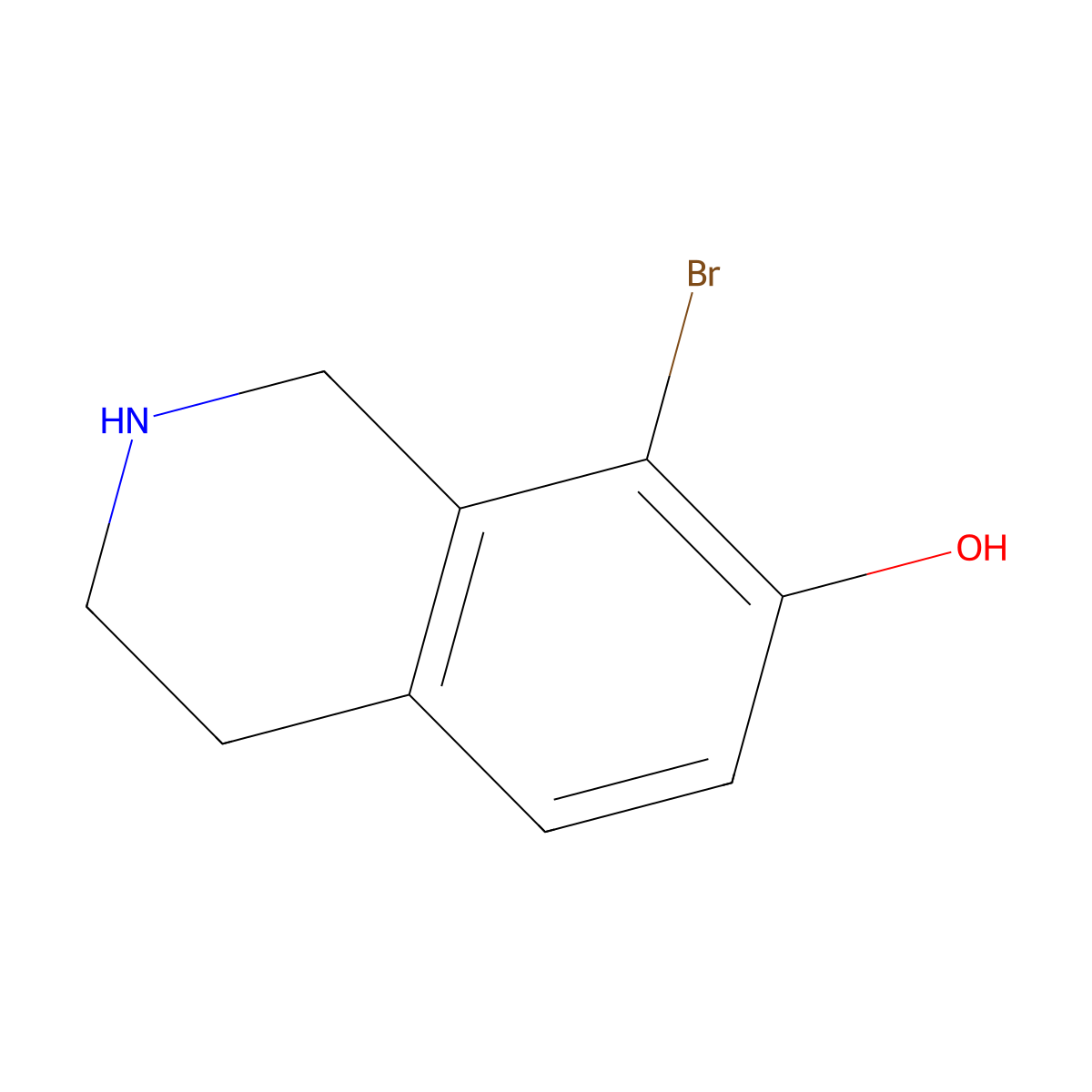 8-Bromo-1,2,3,4-tetrahydroisoquinolin-7-ol molecular structure, CAS 1780924-37-9