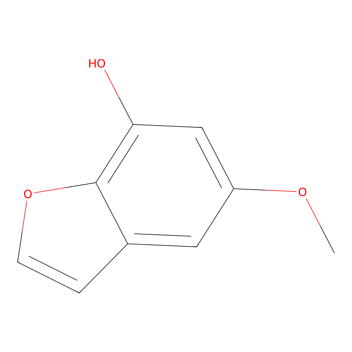 5-Methoxy-1-benzofuran-7-ol molecular structure, CAS 1780931-39-6