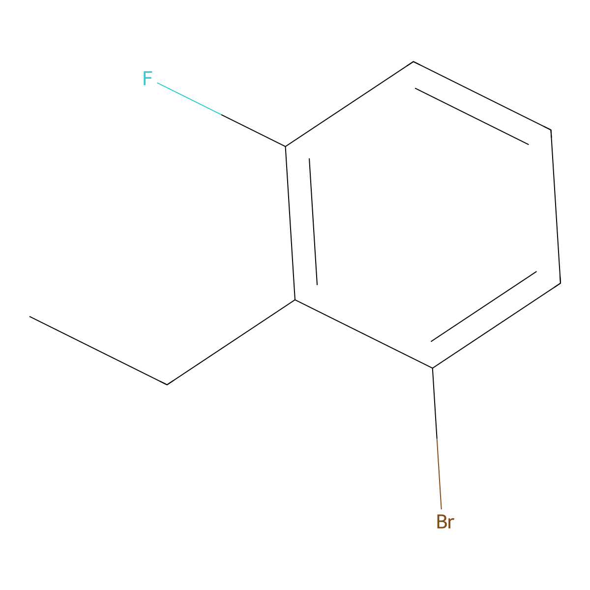 1-Bromo-2-ethyl-3-fluorobenzene molecular structure, CAS 1780931-95-4