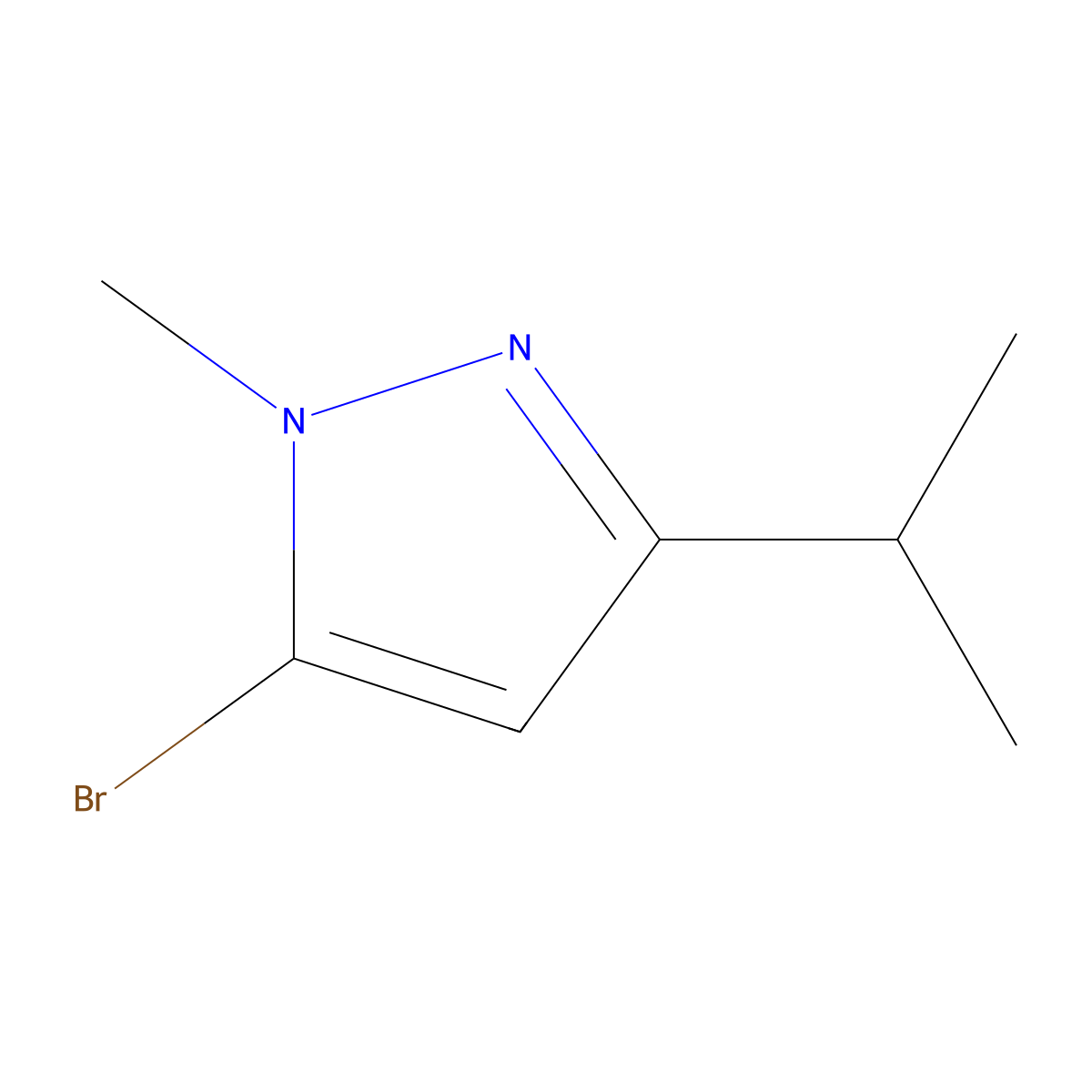 5-Bromo-3-isopropyl-1-methyl-1H-pyrazole molecular structure, CAS 1780931-99-8