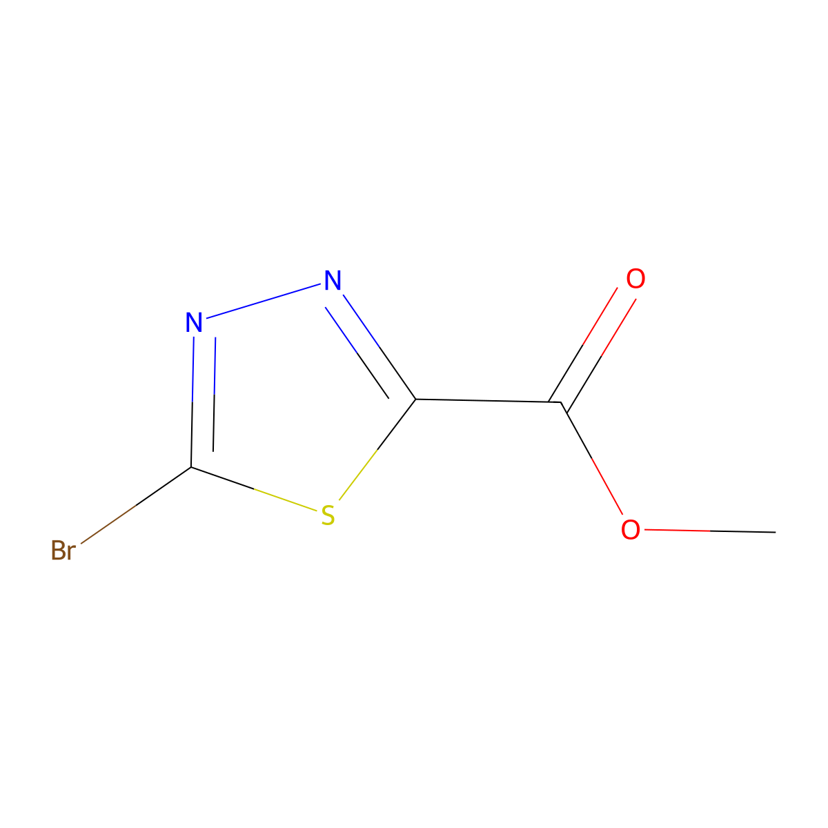 Methyl 5-bromo-1,3,4-thiadiazole-2-carboxylate molecular structure, CAS 1780933-92-7