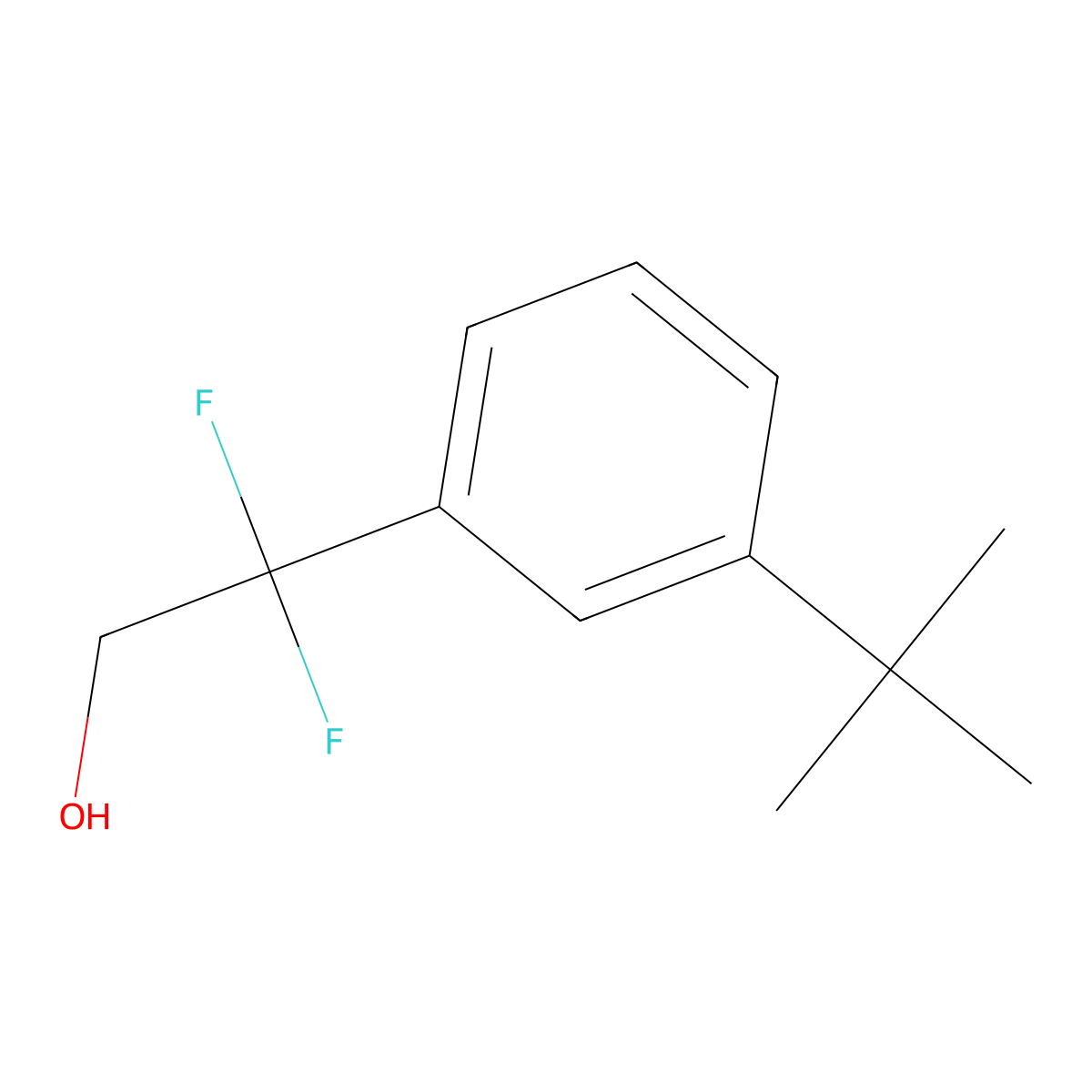 2-(3-Tert-butylphenyl)-2,2-difluoroethan-1-ol molecular structure, CAS 1780935-92-3