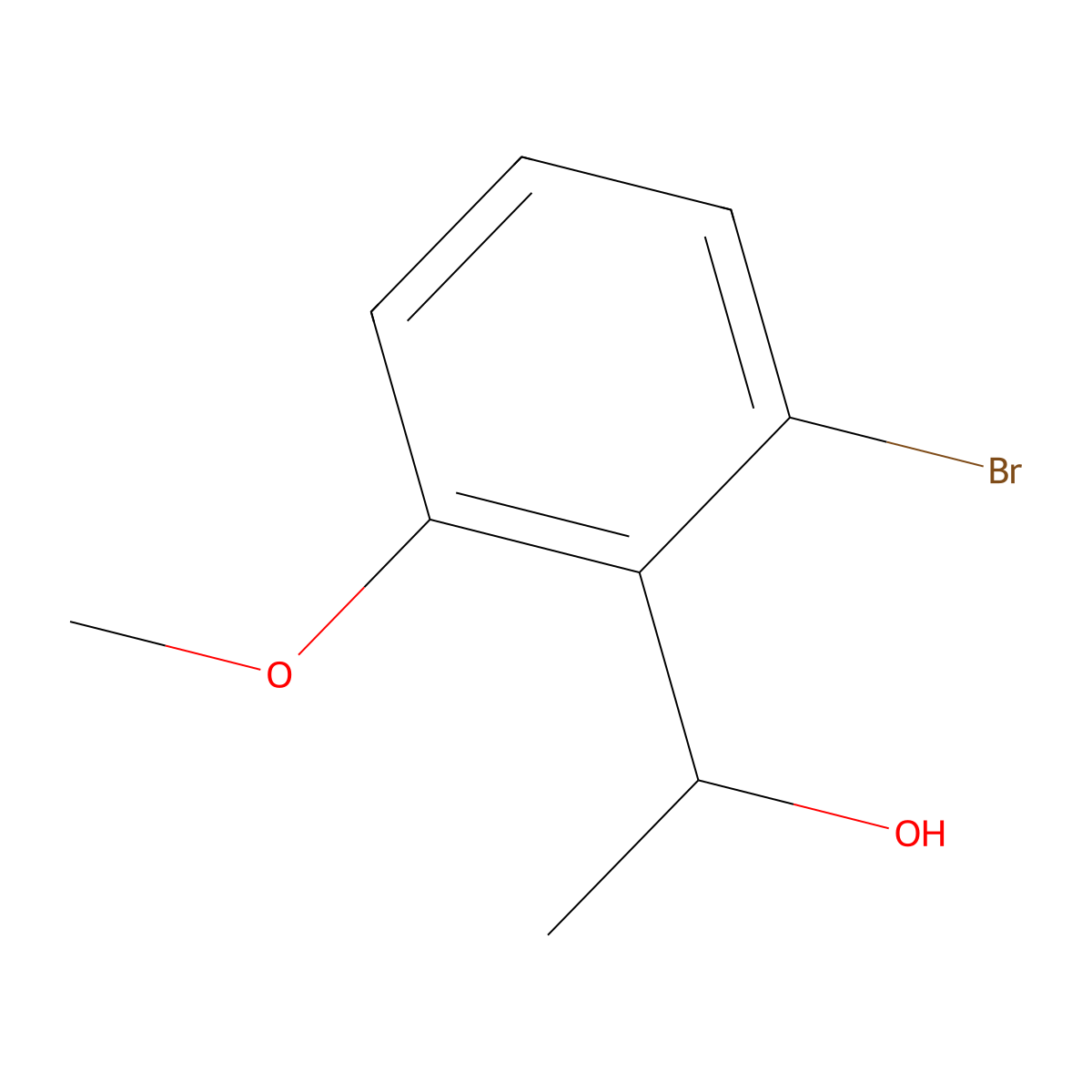 1-(2-Bromo-6-methoxyphenyl)ethanol molecular structure, CAS 1780939-32-3