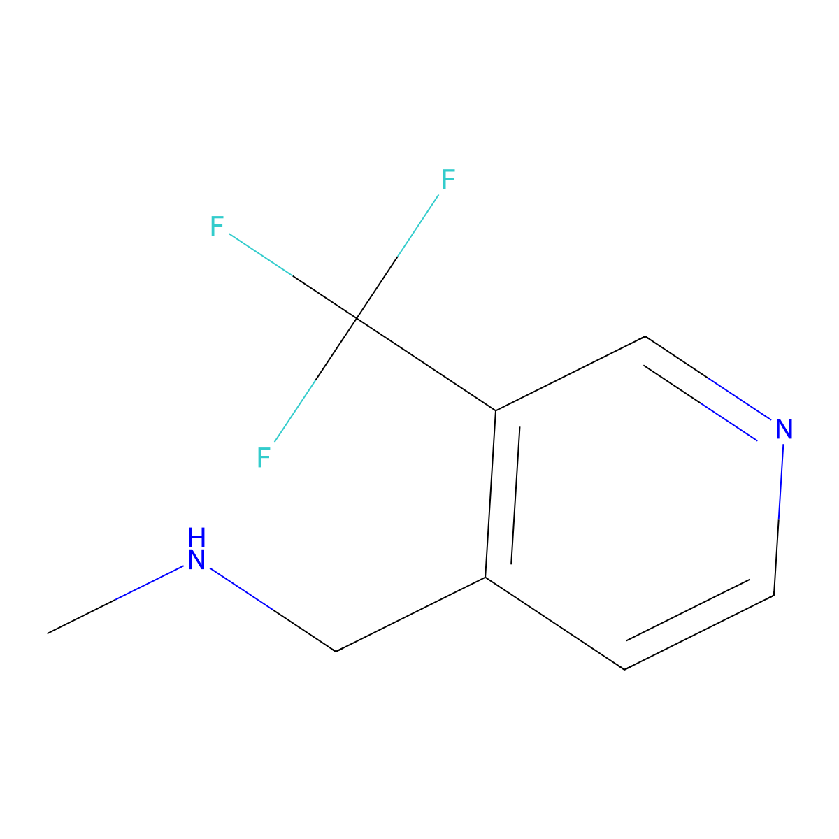 Methyl({[3-(trifluoromethyl)pyridin-4-yl]methyl})amine molecular structure, CAS 1780939-35-6