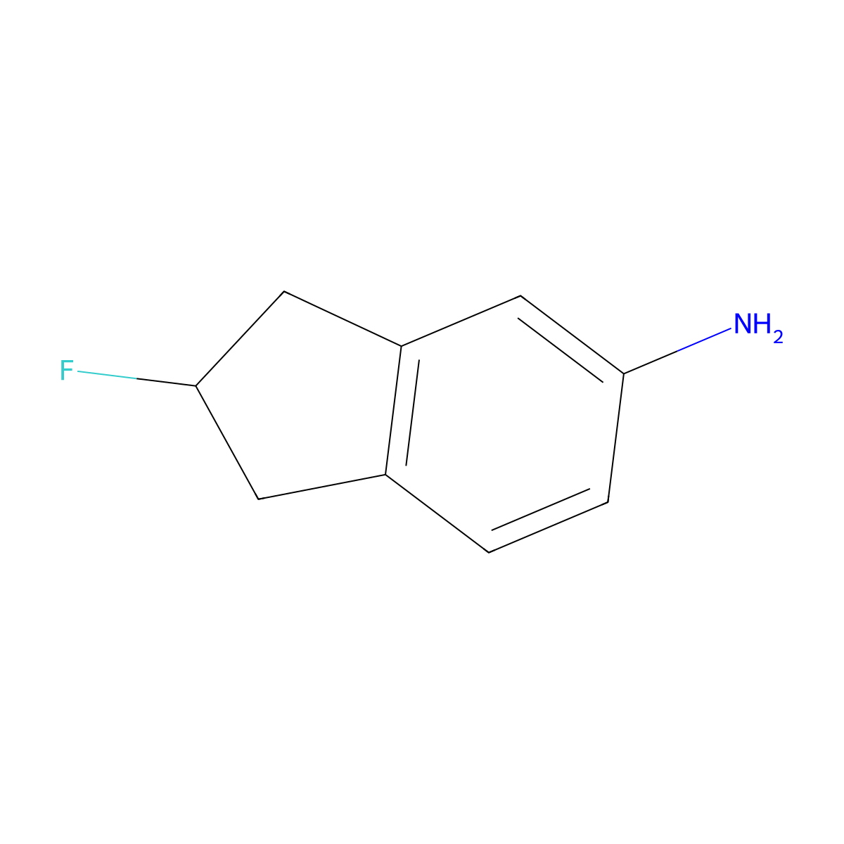 2-Fluoro-2,3-dihydro-1H-inden-5-amine molecular structure, CAS 1780939-36-7