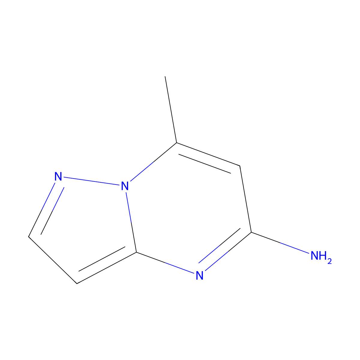 7-Methylpyrazolo[1,5-a]pyrimidin-5-amine molecular structure, CAS 1780941-59-4