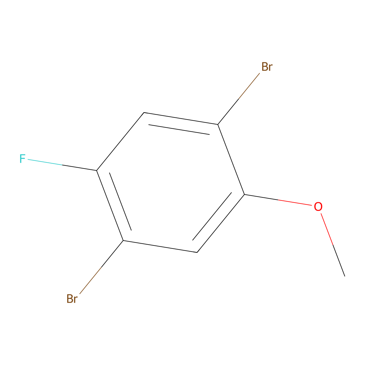 1,4-Dibromo-2-fluoro-5-methoxybenzene molecular structure, CAS 1780954-49-5