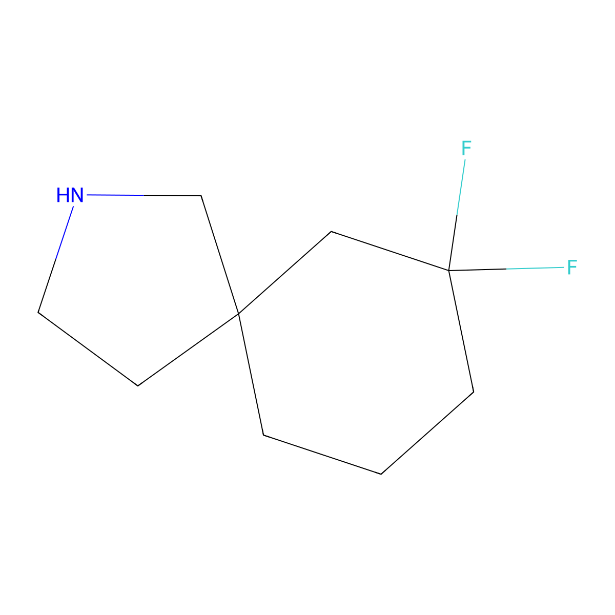 7,7-Difluoro-2-azaspiro[4.5]decane molecular structure, CAS 1780955-73-8