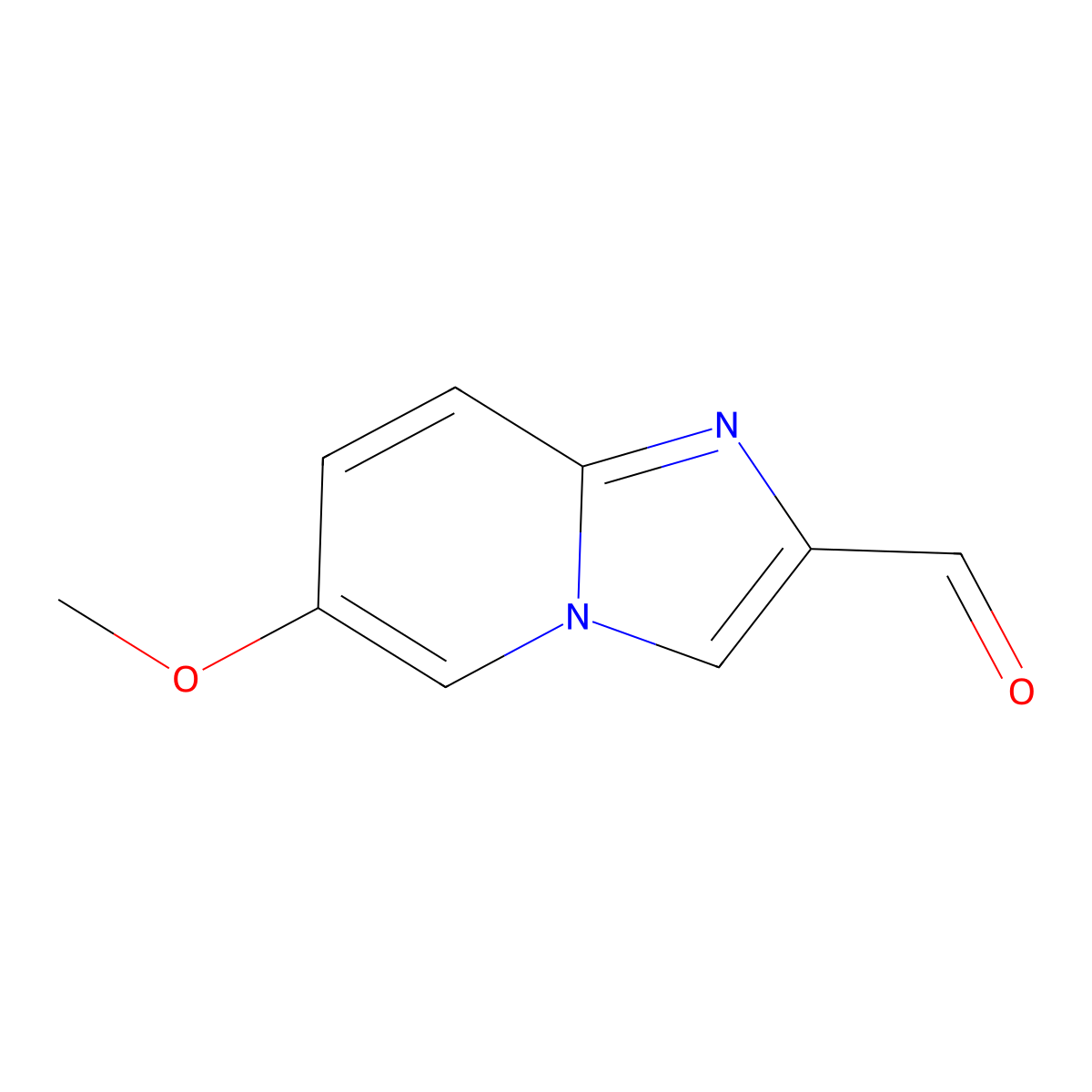6-Methoxyimidazo[1,2-a]pyridine-2-carbaldehyde molecular structure, CAS 1780955-90-9