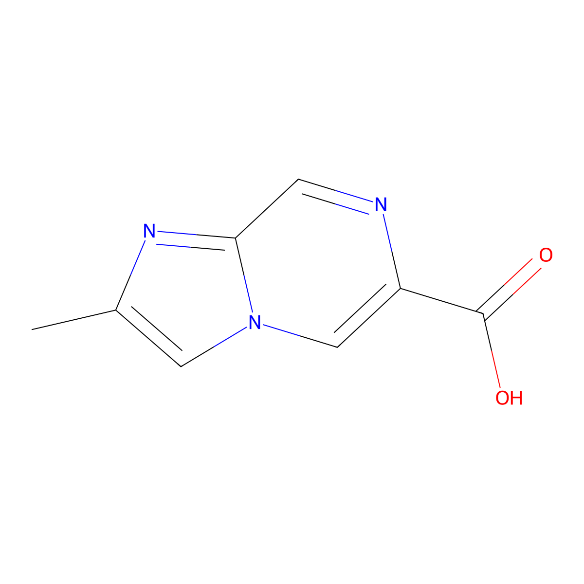 2-Methylimidazo[1,2-a]pyrazine-6-carboxylic acid molecular structure, CAS 1780957-27-8