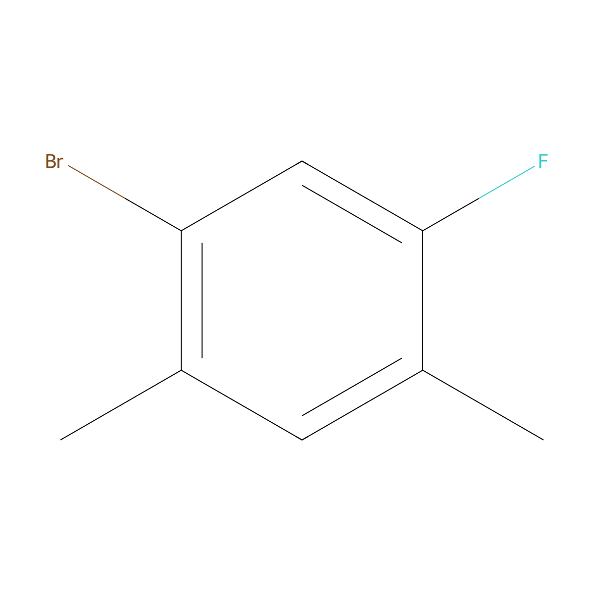 1-Bromo-2,4-dimethyl-5-fluorobenzene molecular structure, CAS 1780959-62-7