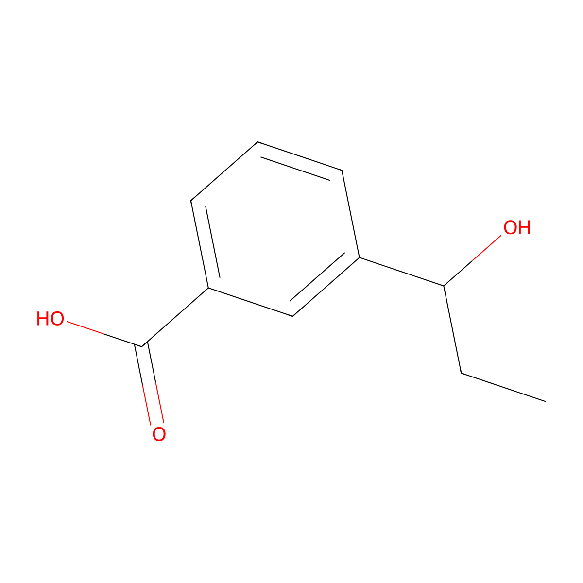3-(1-Hydroxypropyl)benzoic acid molecular structure, CAS 1780968-79-7