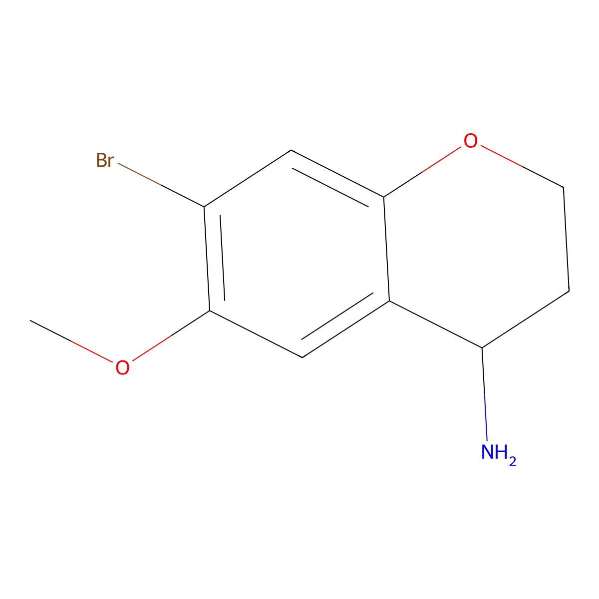 7-Bromo-6-methoxychroman-4-amine molecular structure, CAS 1780970-80-0