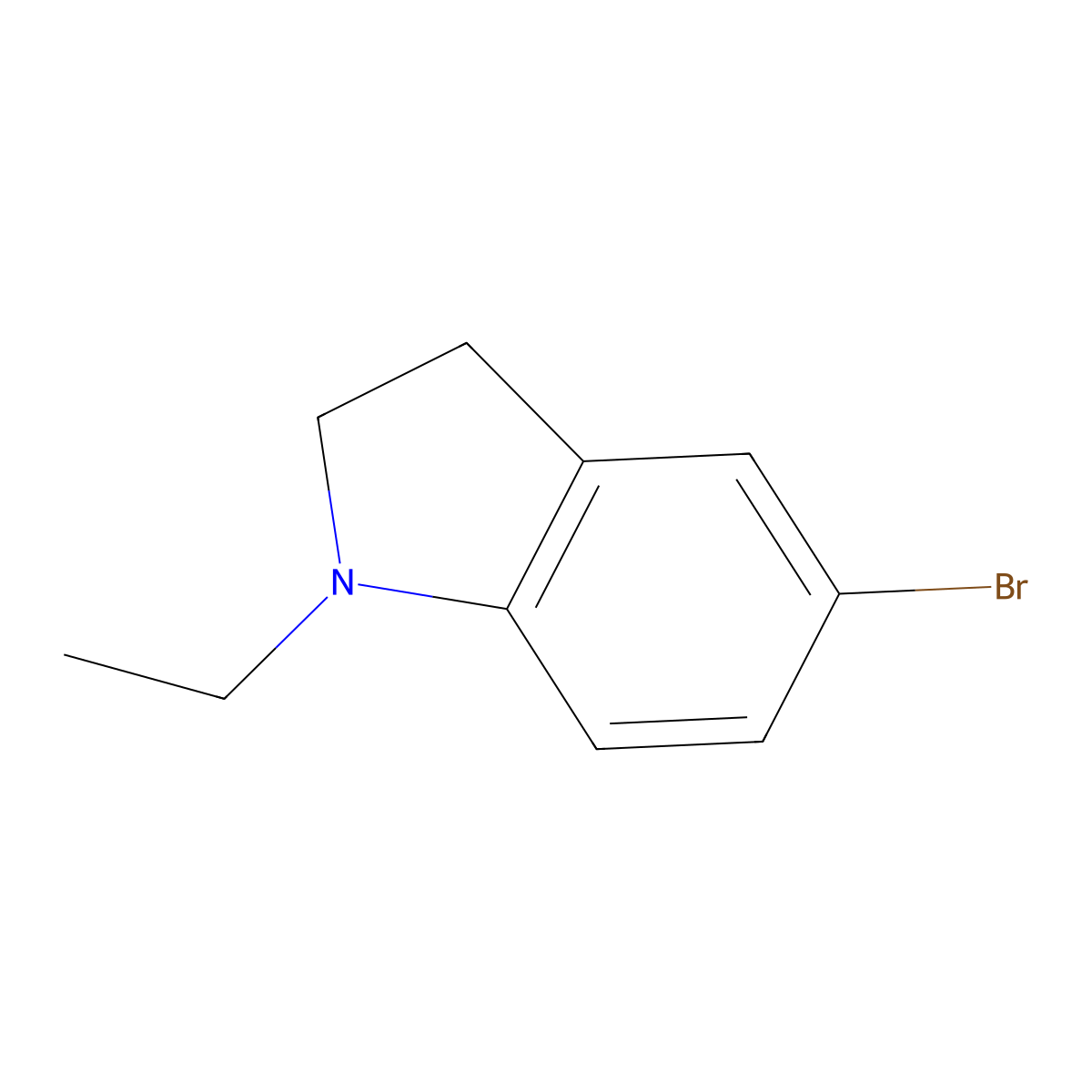 5-bromo-1-ethyl-2,3-dihydro-1H-indole molecular structure, CAS 1780973-25-2