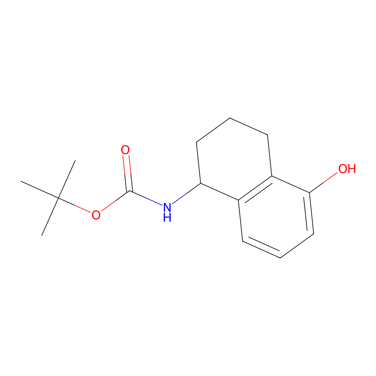 tert-butyl N-(5-hydroxy-1,2,3,4-tetrahydronaphthalen-1-yl)carbamate molecular structure, CAS 1780974-79-9