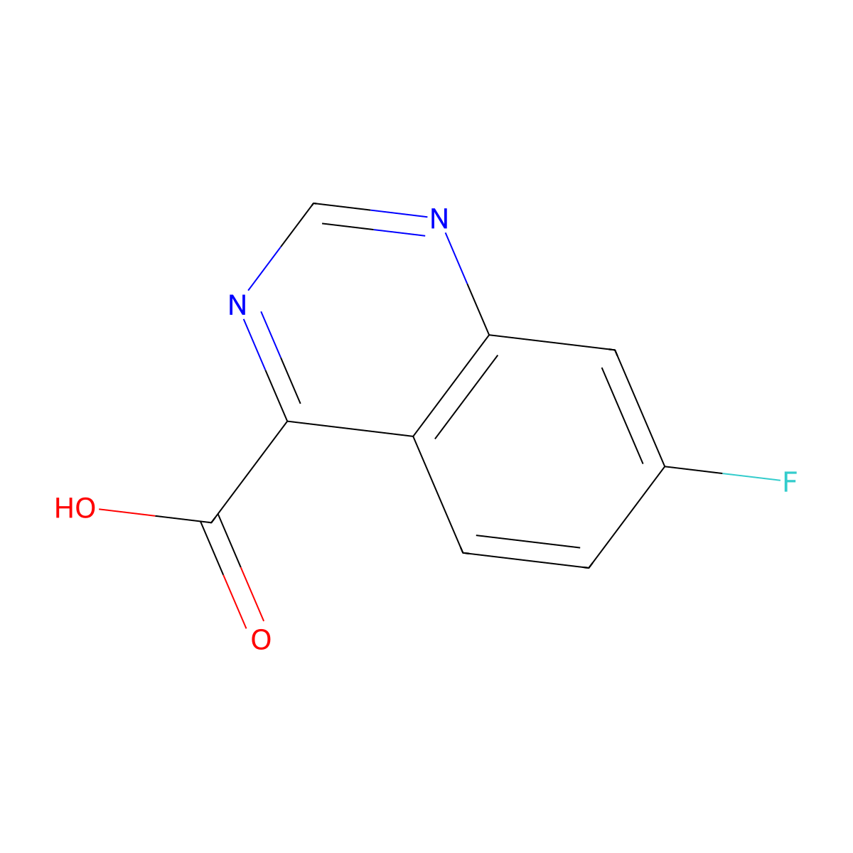 7-Fluoroquinazoline-4-carboxylic acid molecular structure, CAS 1780977-86-7