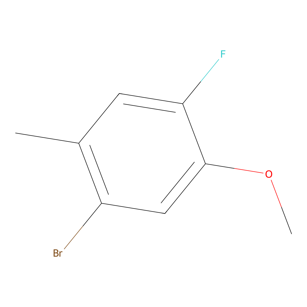 5-Bromo-2-fluoro-4-methylanisole molecular structure, CAS 1780981-61-4