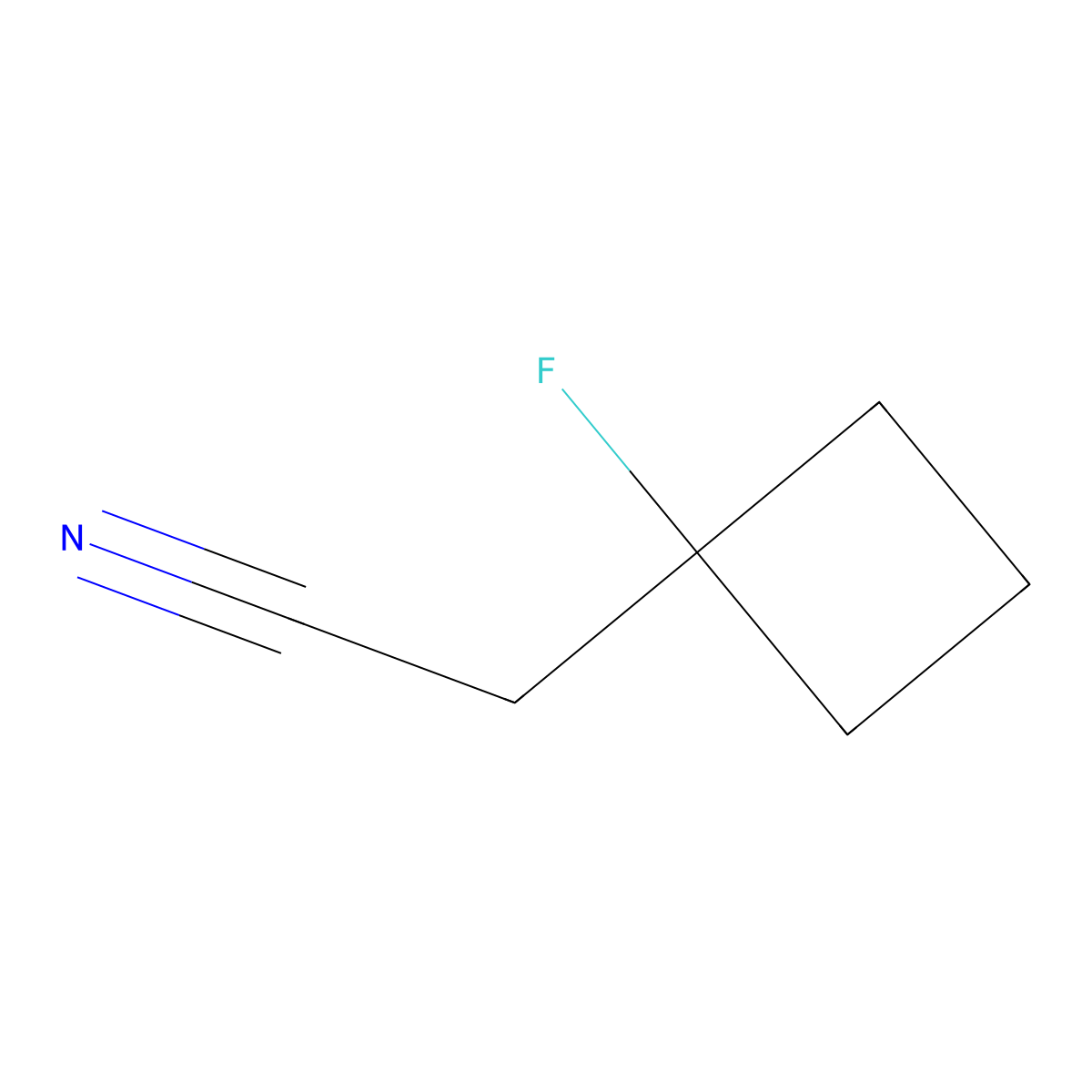 2-(1-Fluorocyclobutyl)acetonitrile molecular structure, CAS 1780982-19-5