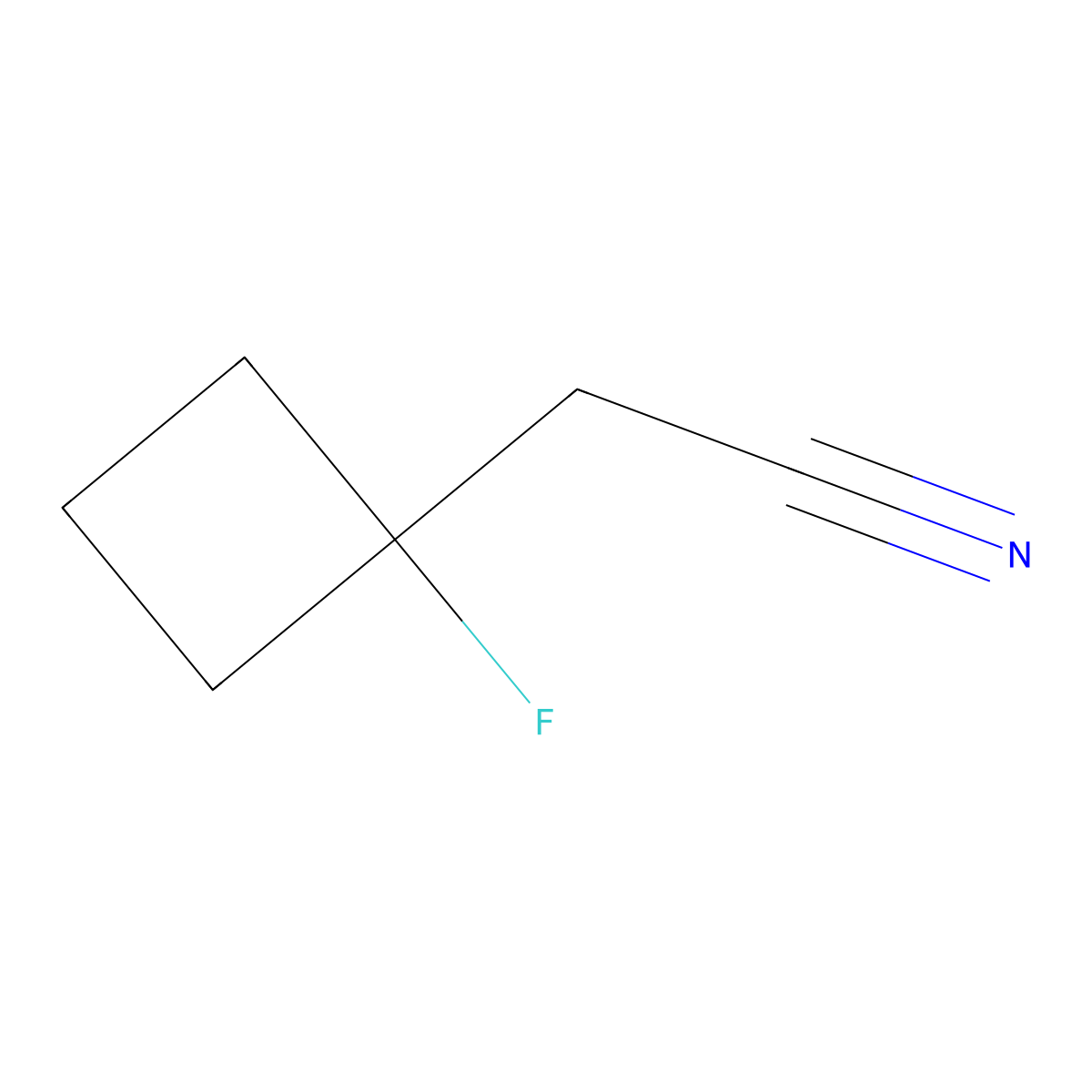 2-(1-Fluorocyclobutyl)acetonitrile molecular structure, CAS 1780982-19-5