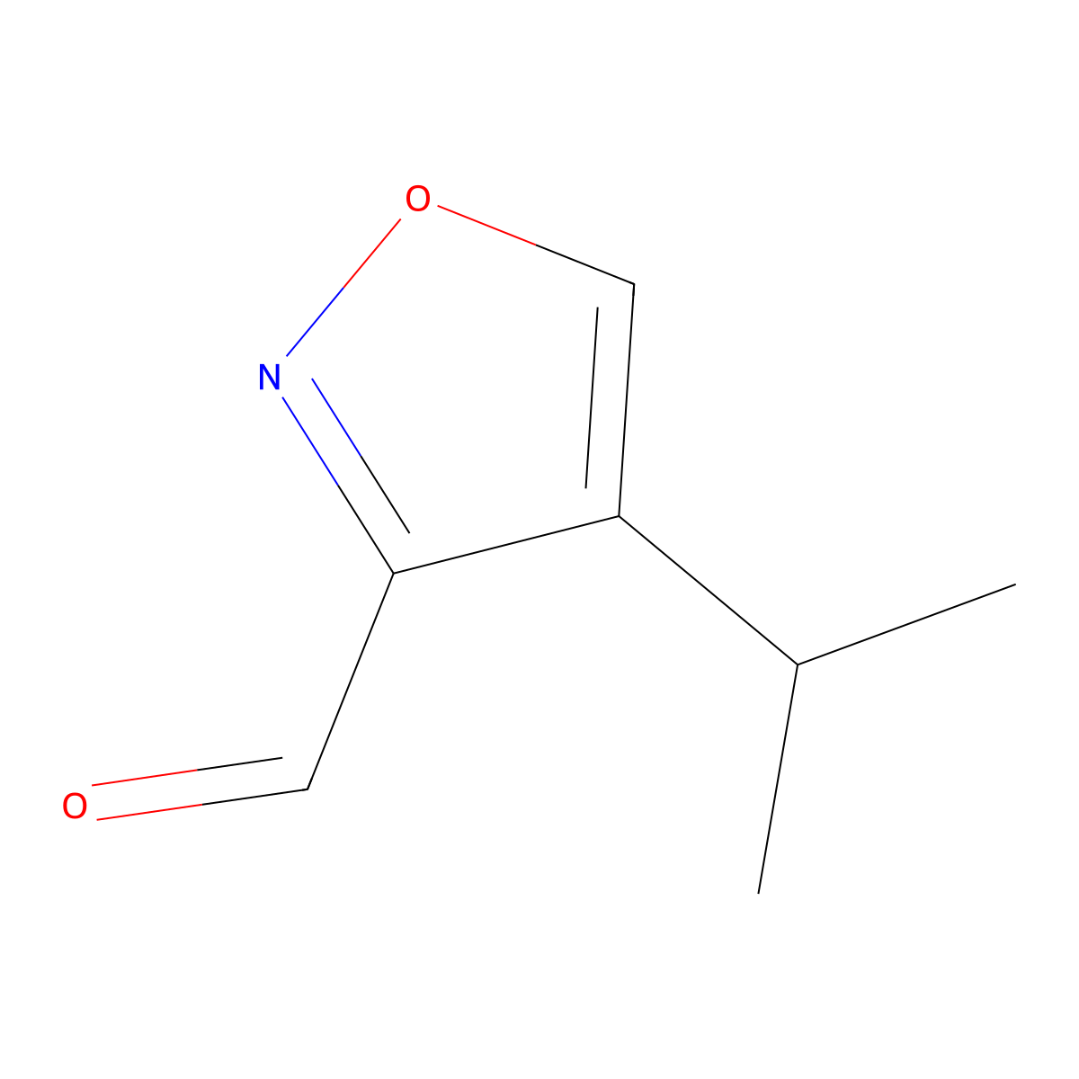 4-(Propan-2-yl)-1,2-oxazole-3-carbaldehyde molecular structure, CAS 1780991-06-1