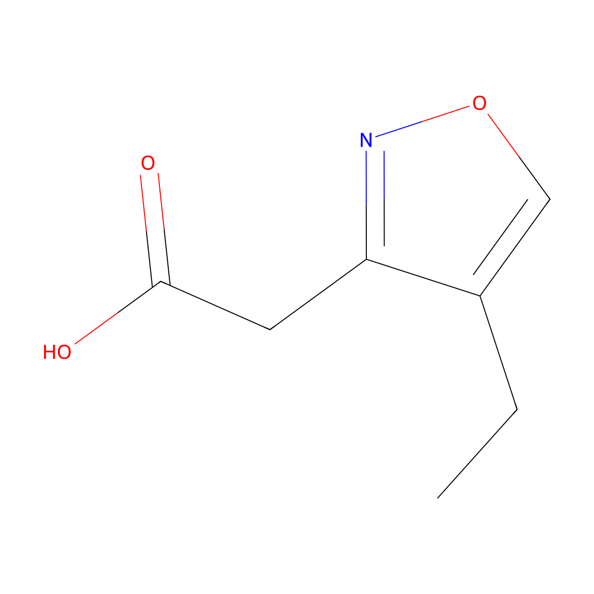 2-(4-Ethyl-1,2-oxazol-3-yl)acetic acid molecular structure, CAS 1780991-11-8