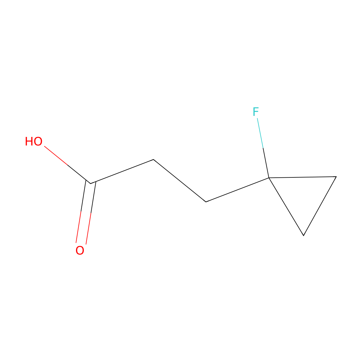 3-(1-Fluorocyclopropyl)propanoic acid molecular structure, CAS 1780991-85-6