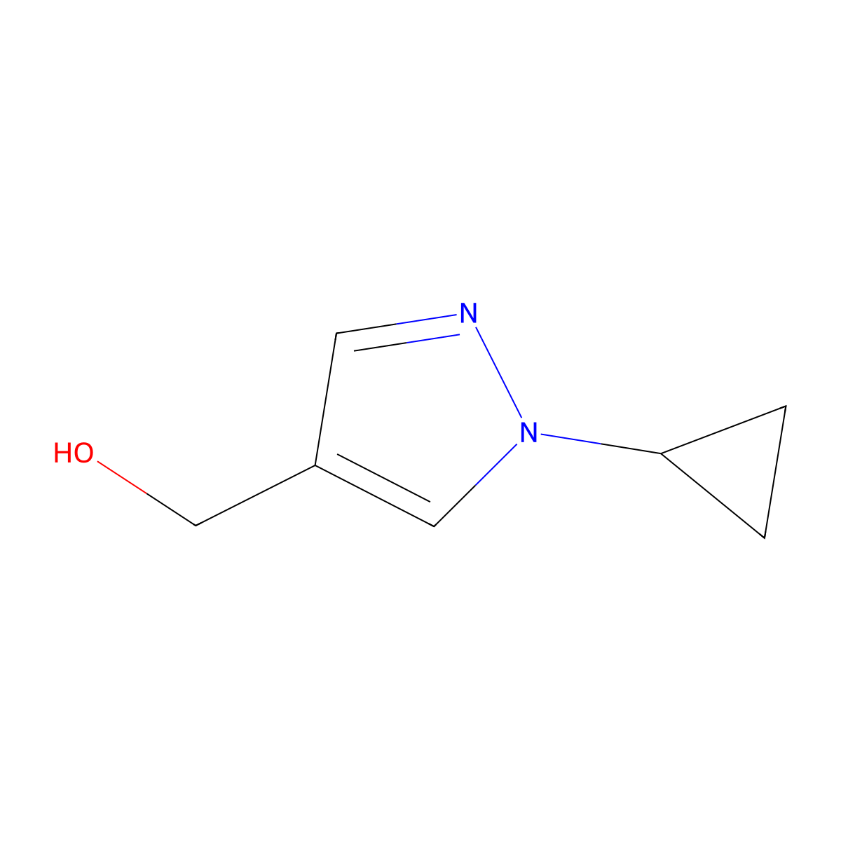 (1-cyclopropyl-1H-pyrazol-4-yl)methanol molecular structure, CAS 1780993-51-2