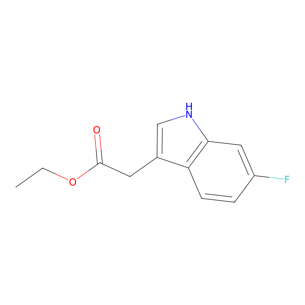 Ethyl 6-Fluoroindole-3-acetate molecular structure, CAS 1780994-70-8