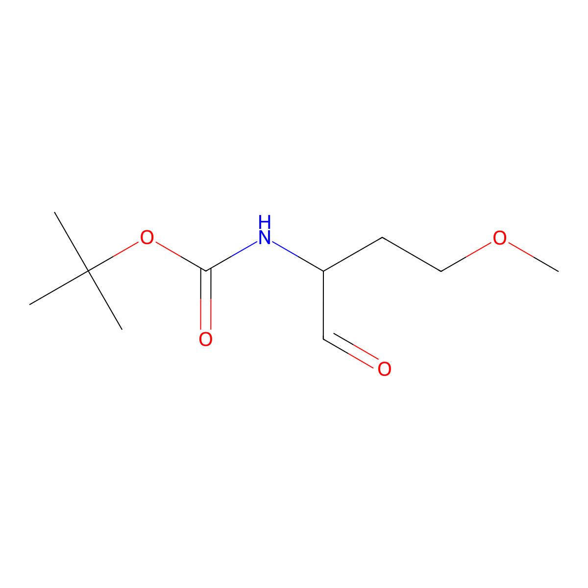 tert-butyl N-(4-methoxy-1-oxobutan-2-yl)carbamate molecular structure, CAS 1780995-82-5