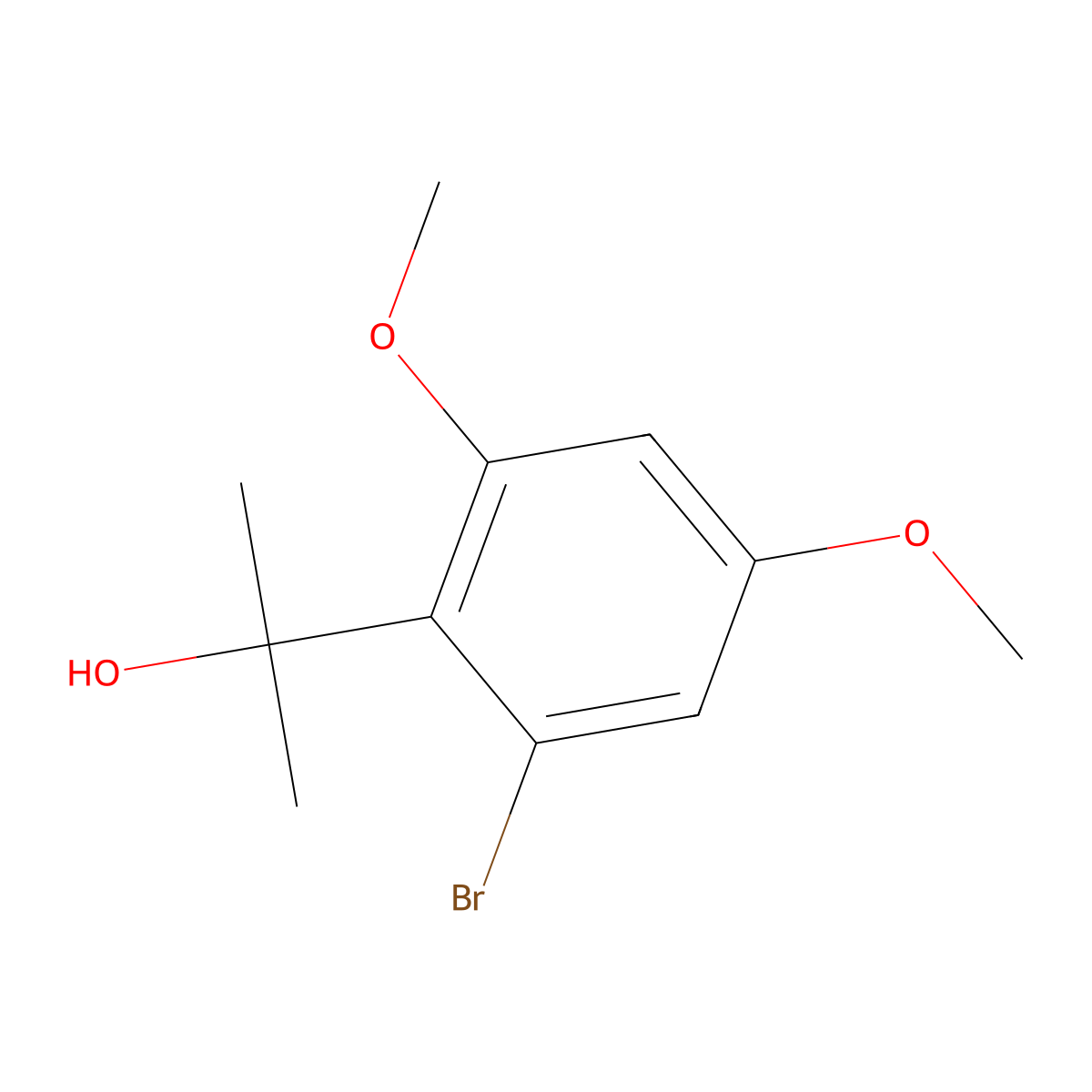 2-(2-Bromo-4,6-dimethoxyphenyl)propan-2-ol molecular structure, CAS 1780997-47-8