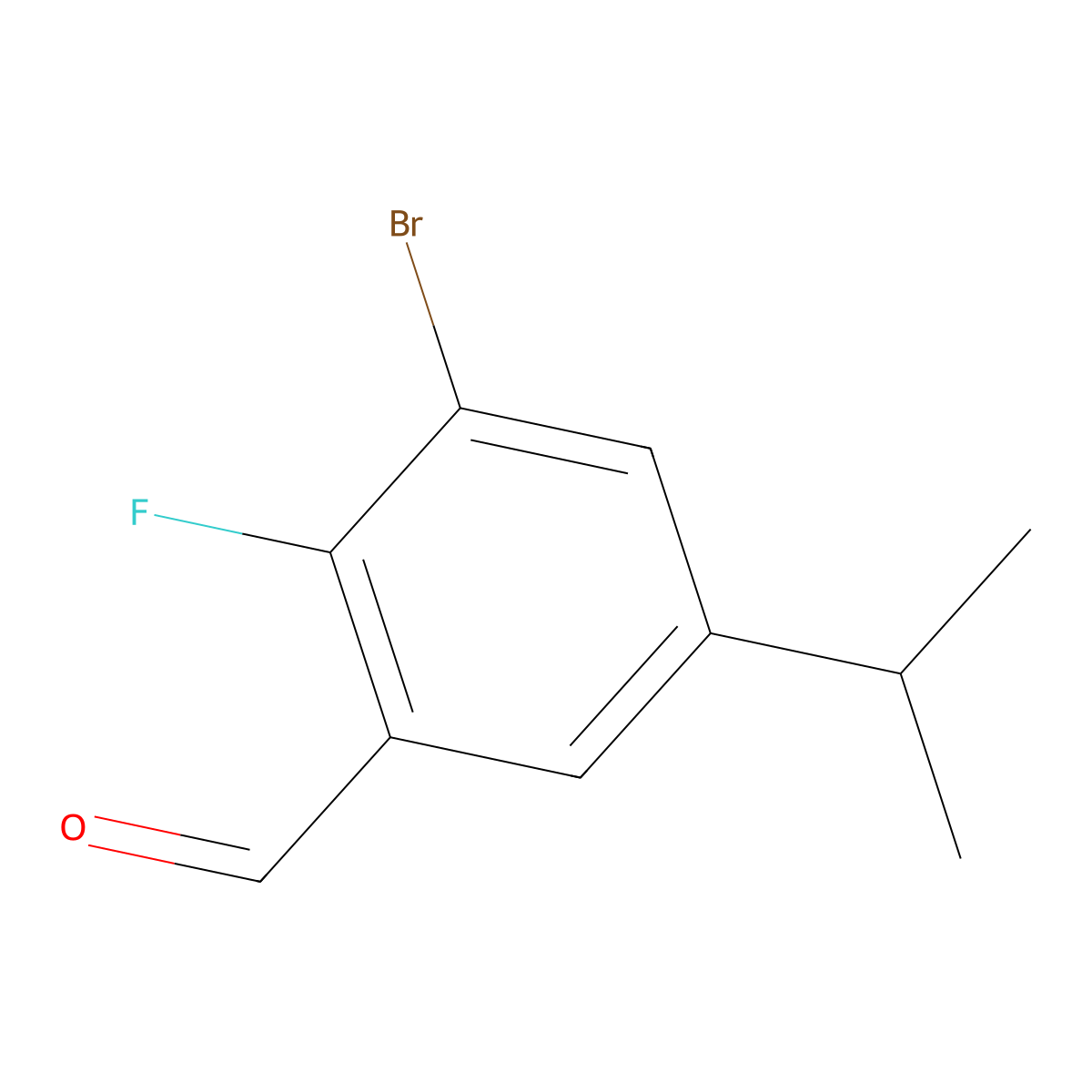 3-Bromo-2-fluoro-5-isopropylbenzaldehyde molecular structure, CAS 1781010-36-3