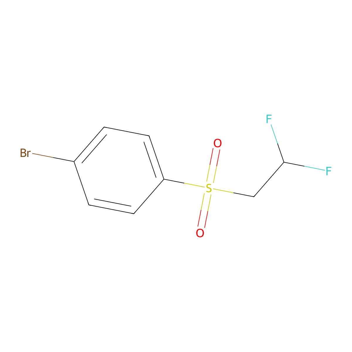 1-Bromo-4-(2,2-difluoroethanesulfonyl)benzene molecular structure, CAS 1781011-17-3
