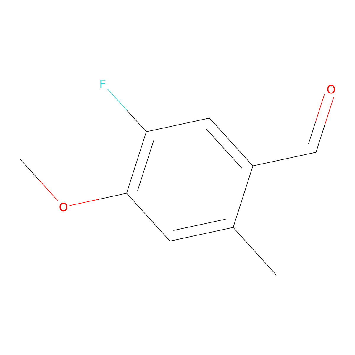 5-Fluoro-4-methoxy-2-methylbenzaldehyde molecular structure, CAS 1781014-55-8