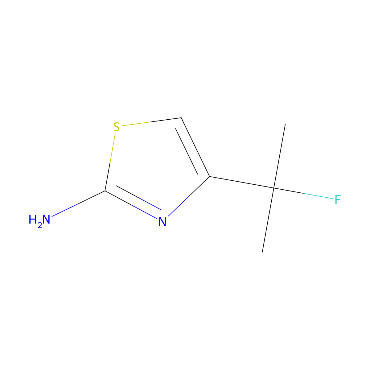 4-(2-Fluoropropan-2-yl)-1,3-thiazol-2-amine molecular structure, CAS 1781016-65-6