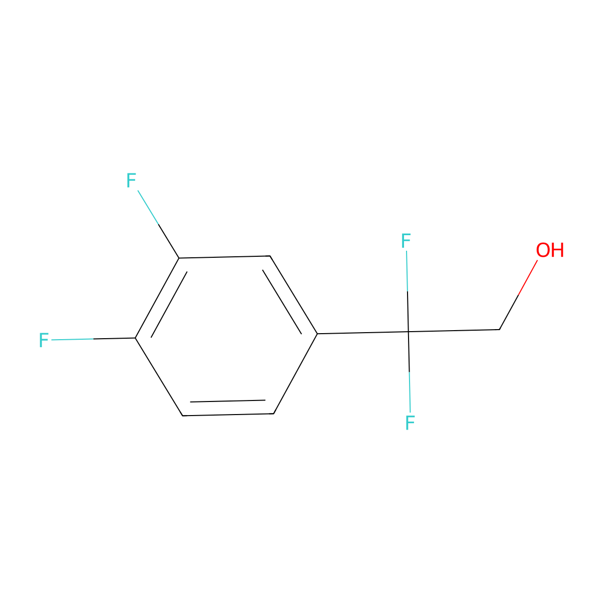 2-(3,4-Difluorophenyl)-2,2-difluoroethan-1-ol molecular structure, CAS 1781018-98-1
