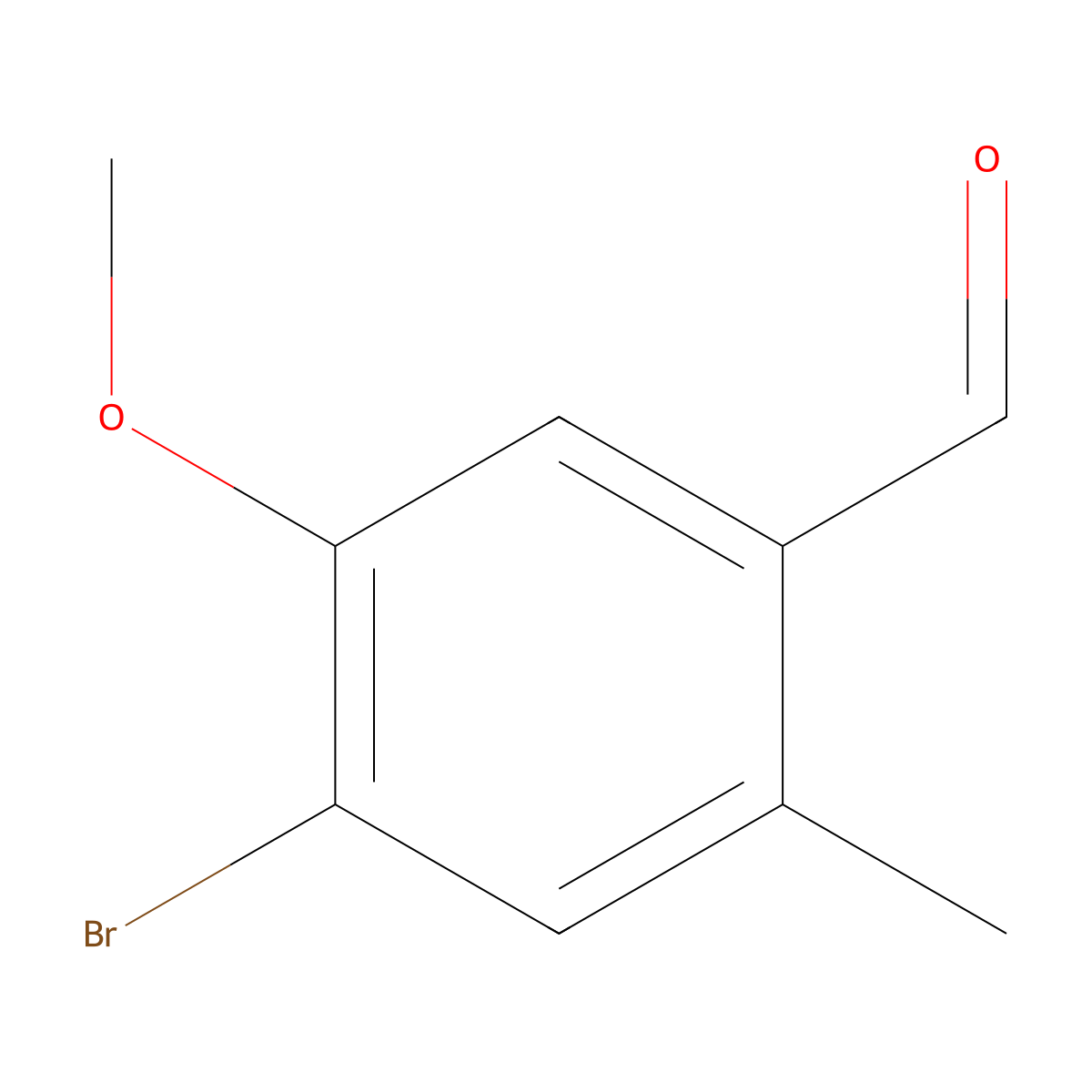 4-Bromo-5-methoxy-2-methylbenzaldehyde molecular structure, CAS 1781019-07-5