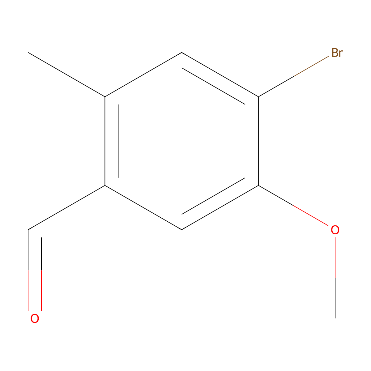 4-Bromo-5-methoxy-2-methylbenzaldehyde molecular structure, CAS 1781019-07-5