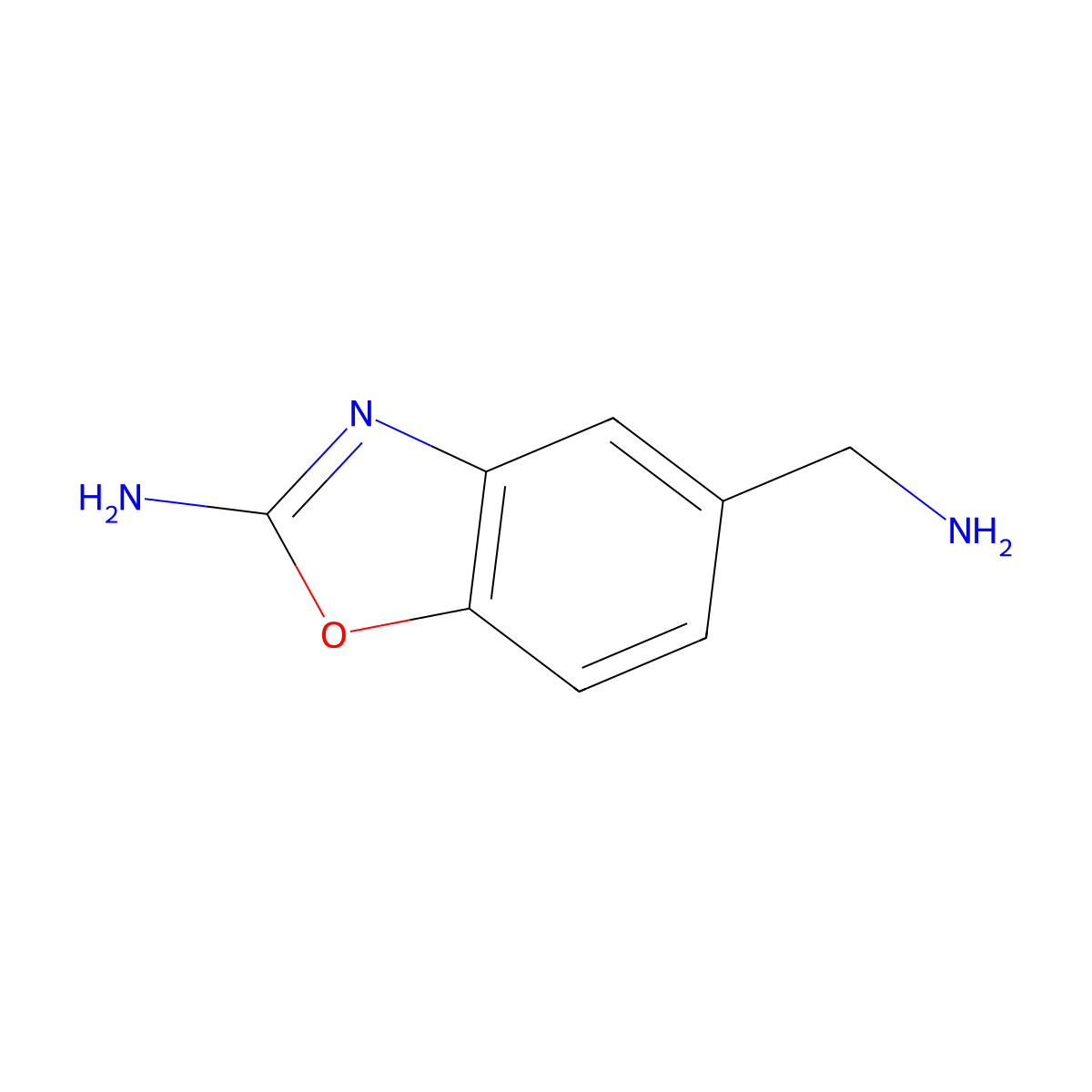 5-(Aminomethyl)benzo[d]oxazol-2-amine molecular structure, CAS 1781019-20-2