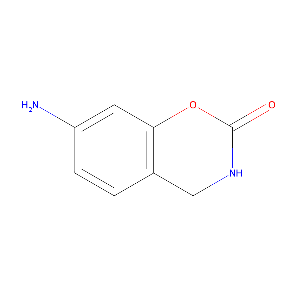7-amino-3,4-dihydro-2H-1,3-benzoxazin-2-one molecular structure, CAS 1781019-39-3