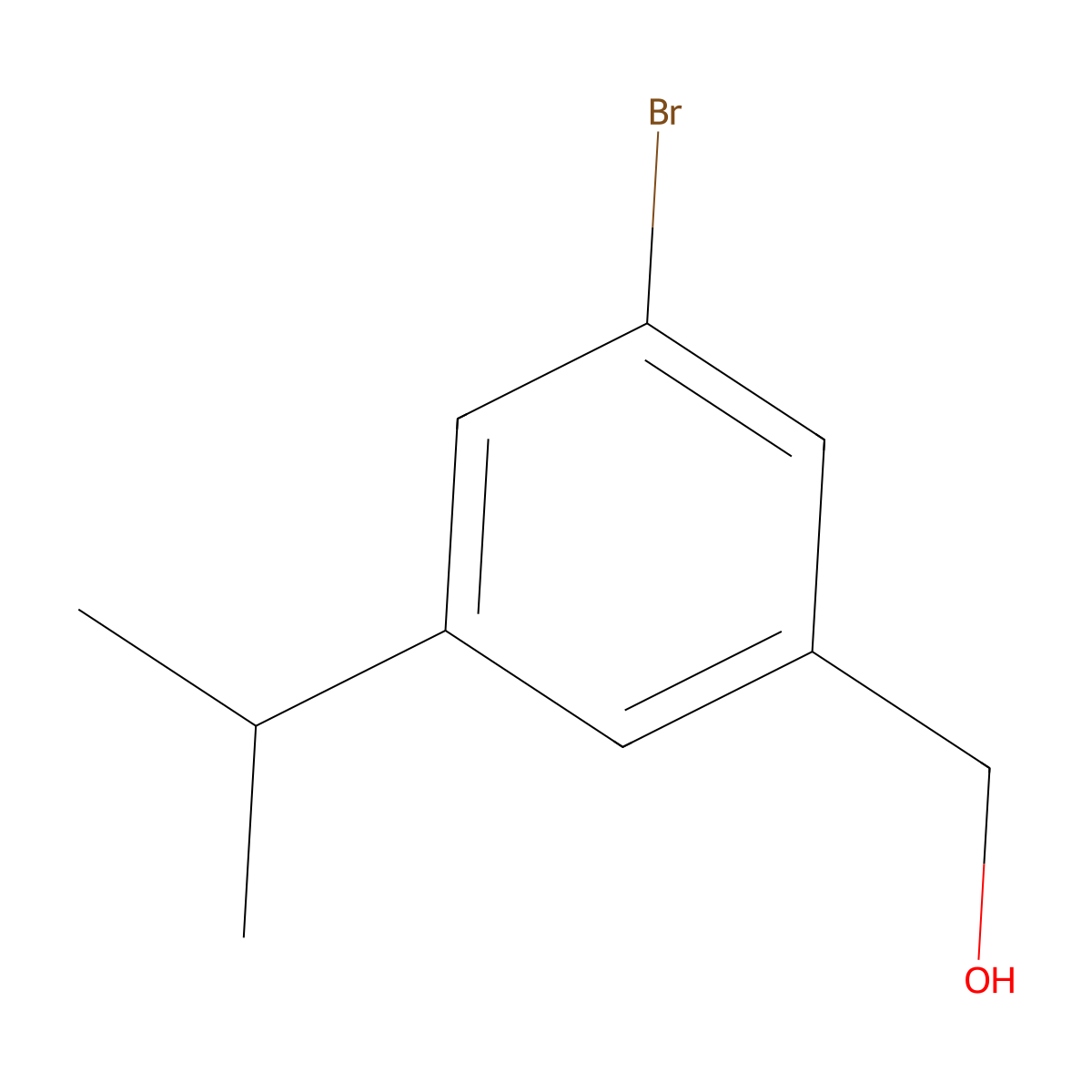 3-Bromo-5-(1-methylethyl)-benzenemethanol molecular structure, CAS 1781019-63-3
