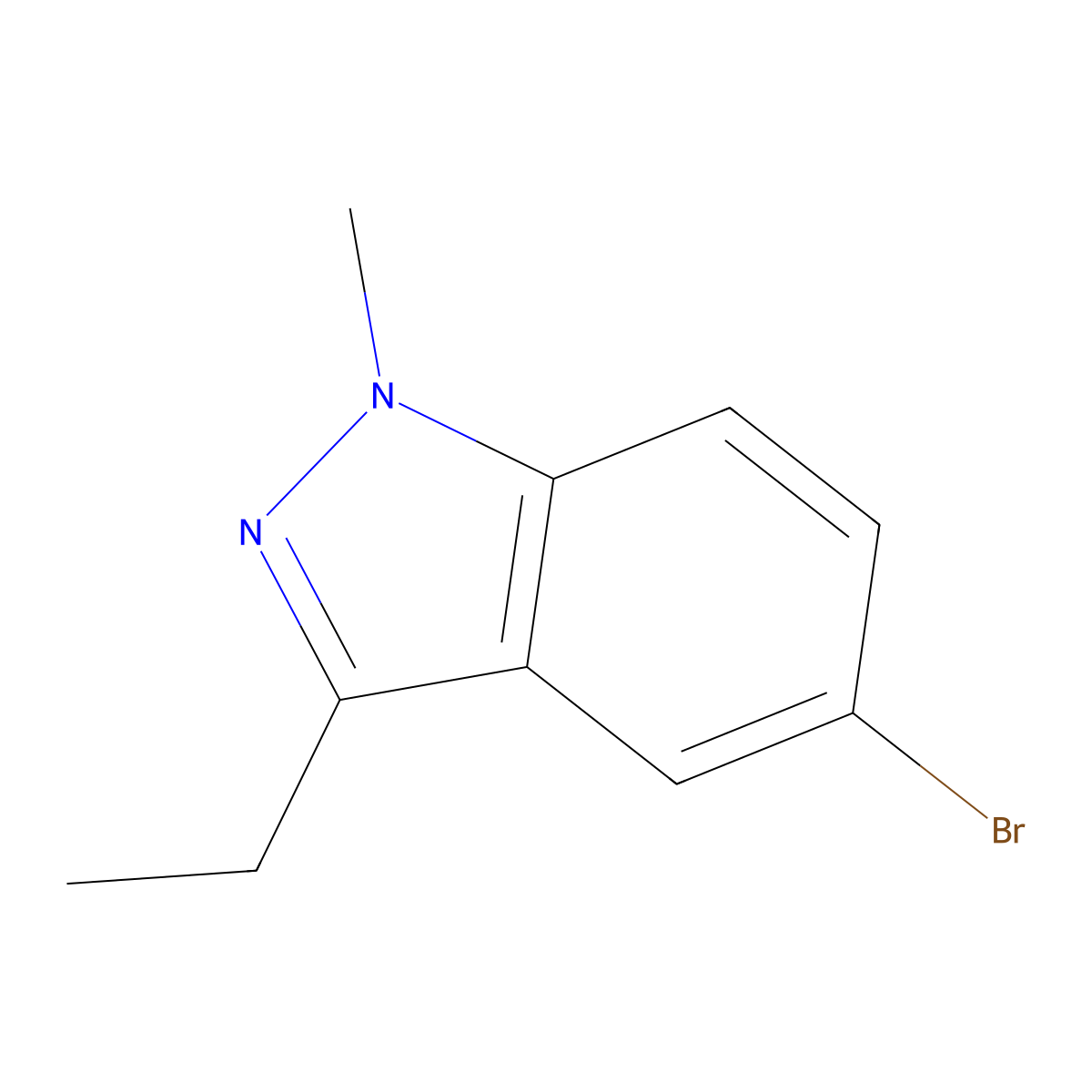 5-Bromo-3-ethyl-1-methyl-1H-indazole molecular structure, CAS 1781022-97-6