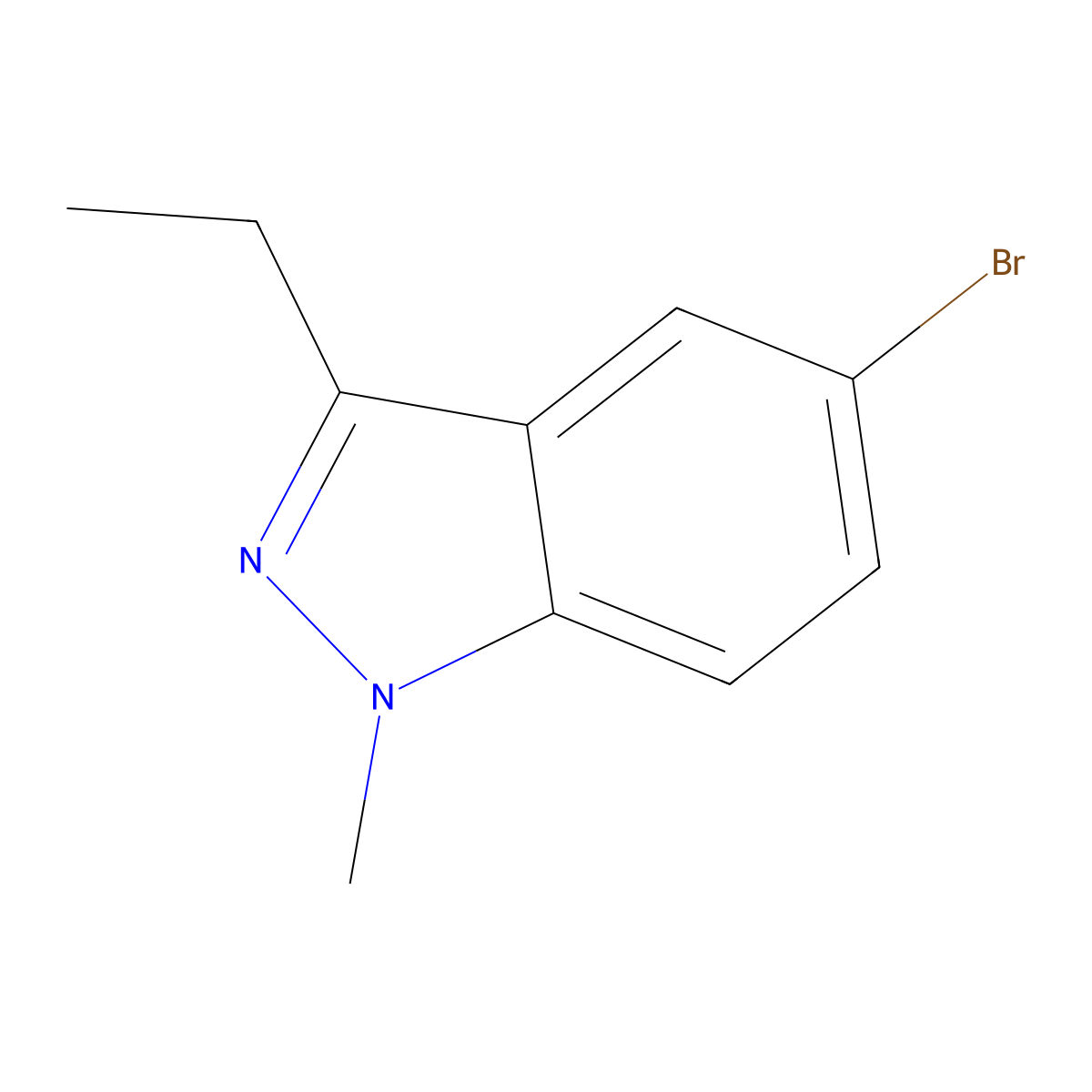 5-Bromo-3-ethyl-1-methyl-1H-indazole molecular structure, CAS 1781022-97-6