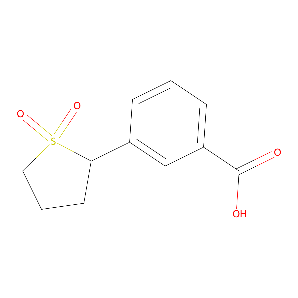 3-(1,1-Dioxo-1lambda6-thiolan-2-yl)benzoic acid molecular structure, CAS 1781027-44-8