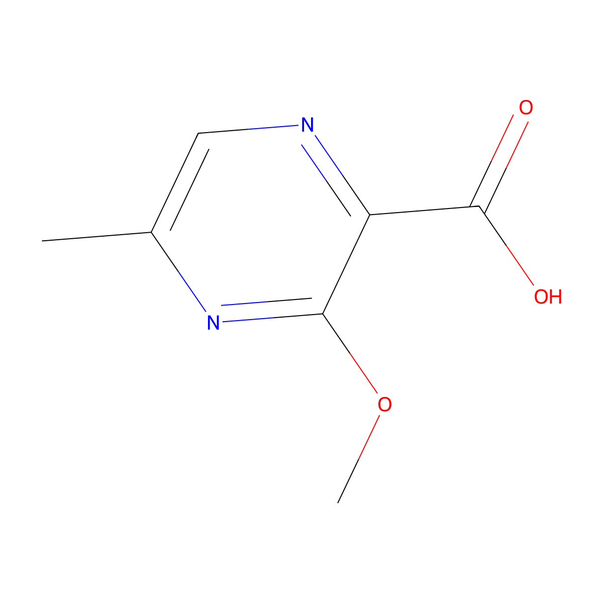 3-Methoxy-5-methylpyrazine-2-carboxylic acid molecular structure, CAS 1781027-70-0