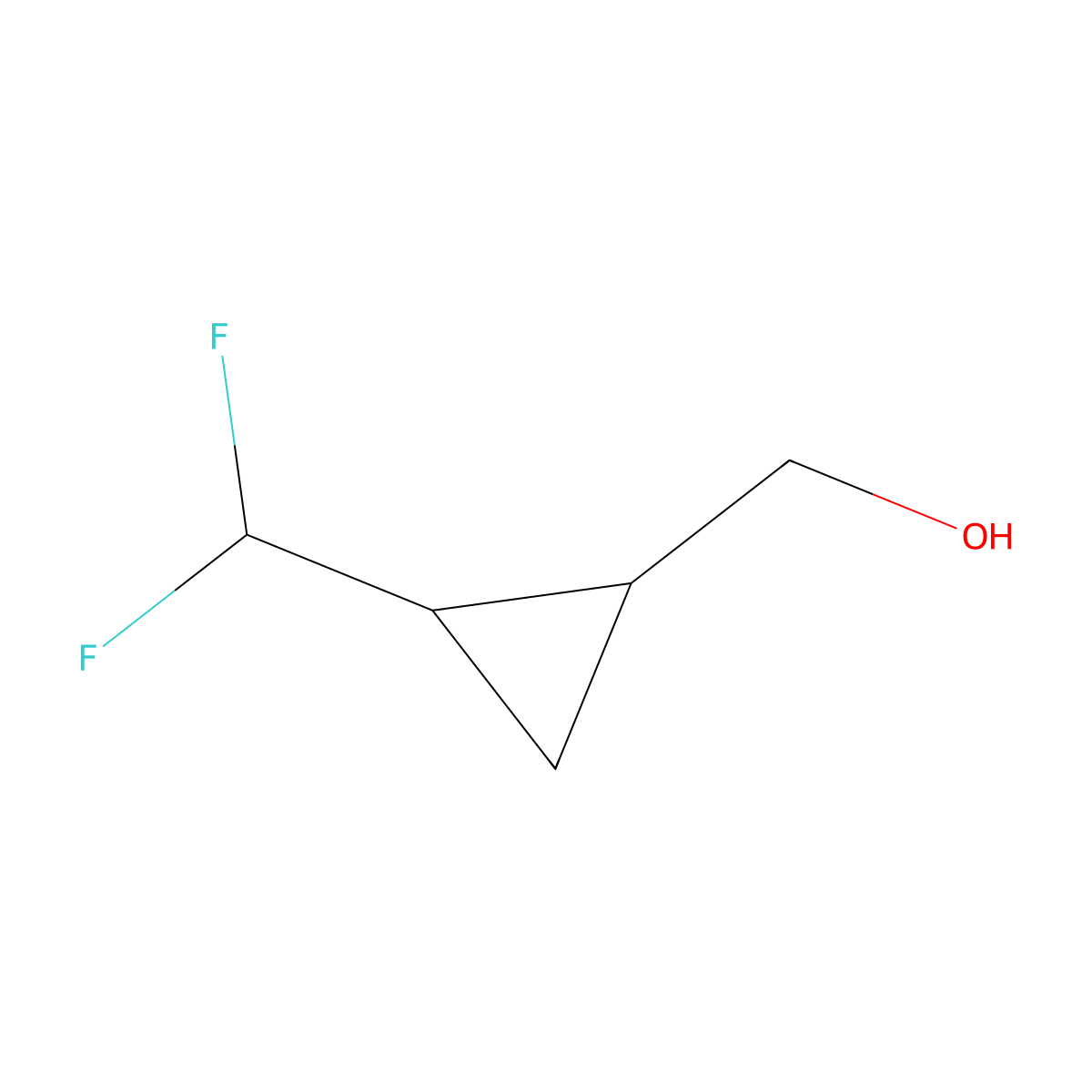 [2-(Difluoromethyl)cyclopropyl]methanol molecular structure, CAS 1781030-71-4