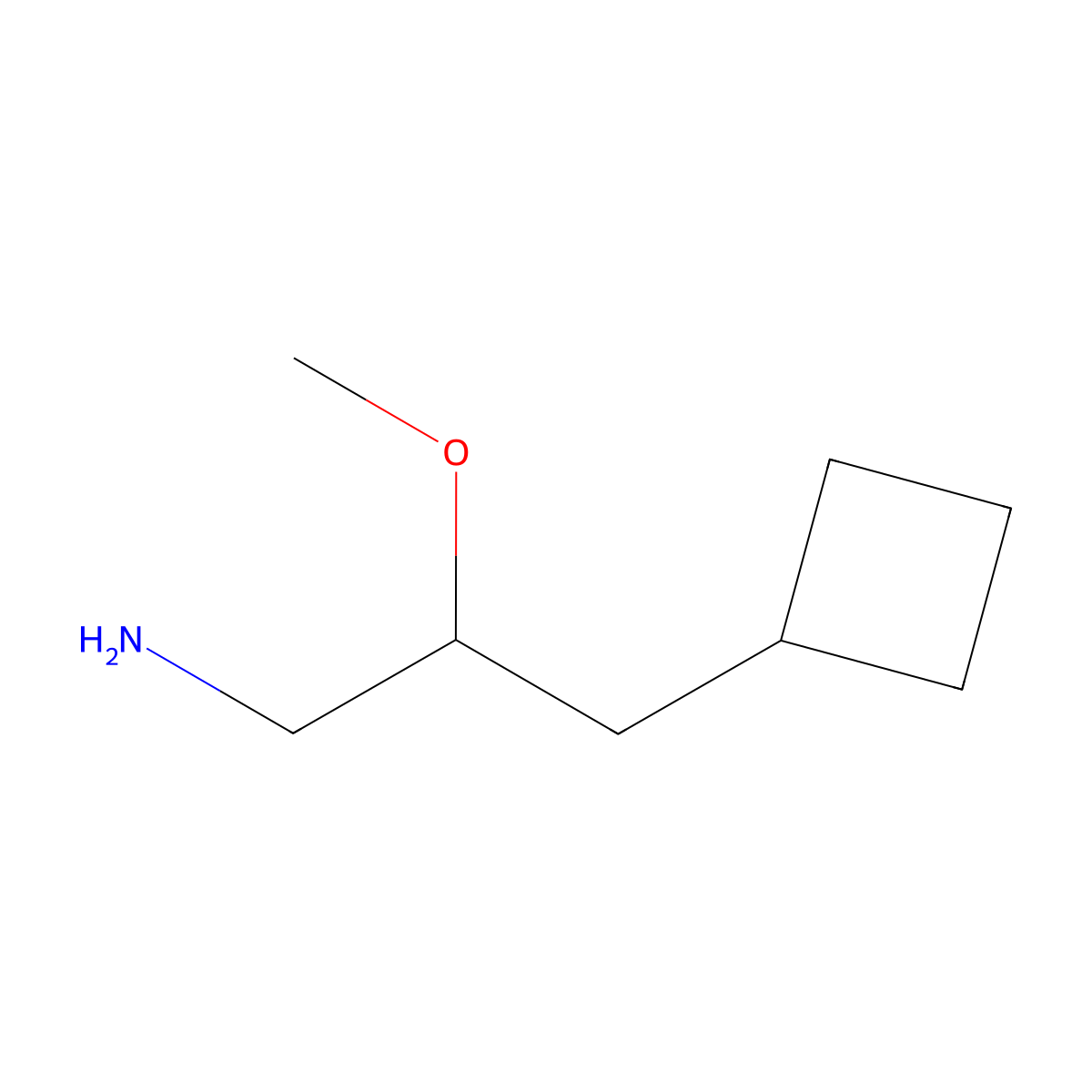3-Cyclobutyl-2-methoxypropan-1-amine molecular structure, CAS 1781031-17-1